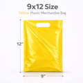 Yellow Plastic Merchandise Bags – Multiple Sizes & Bulk Packs