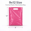 Fuchsia Plastic Merchandise Bags – Multiple Sizes & Bulk Packs