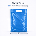 Blue Plastic Merchandise Bags – Multiple Sizes & Bulk Packs